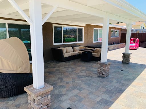 Paver patio and sitting wall installed in San Diego by Install-It-Direct