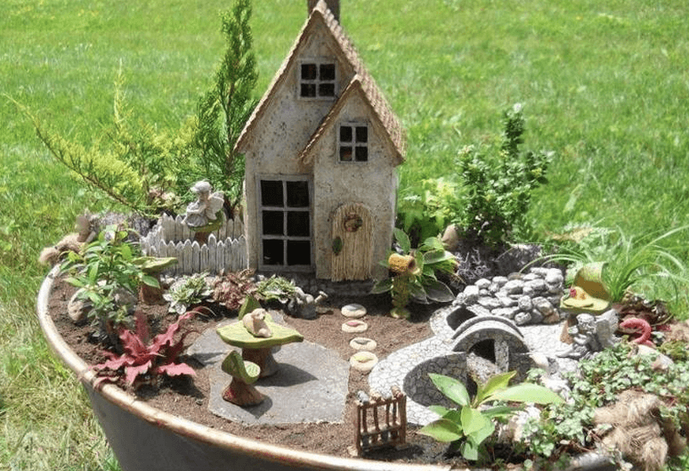 Make your own fairy garden top
