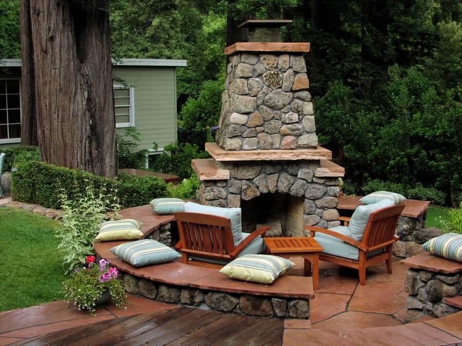 45 Beautiful Outdoor Fireplace Ideas, Outdoor Landscape Fireplace