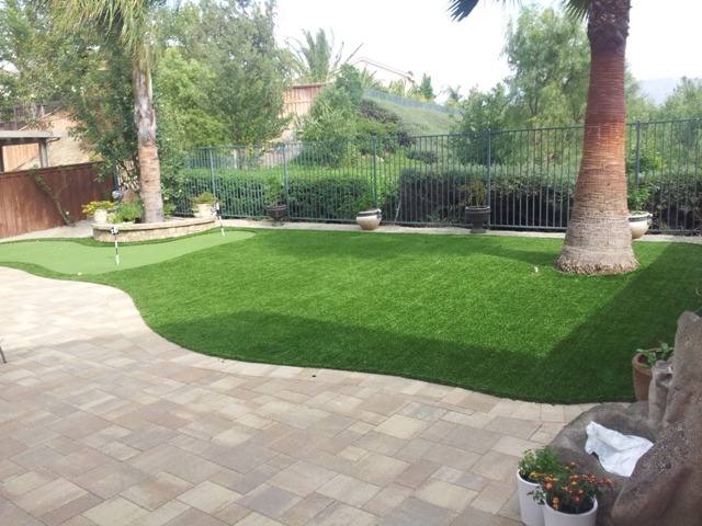 synthetic grass play area