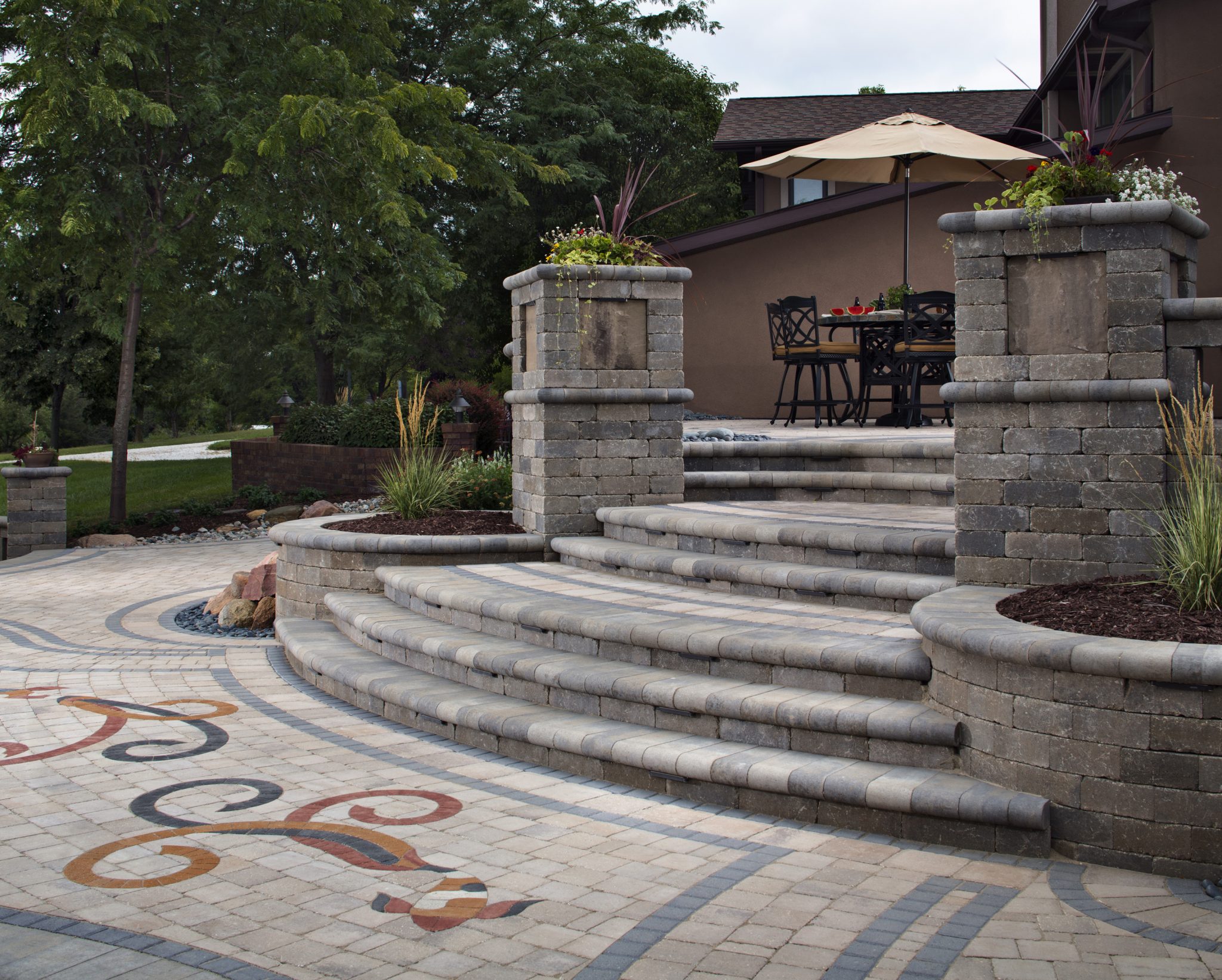 two level backyard