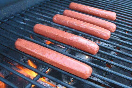 Hot Dogs on Grill
