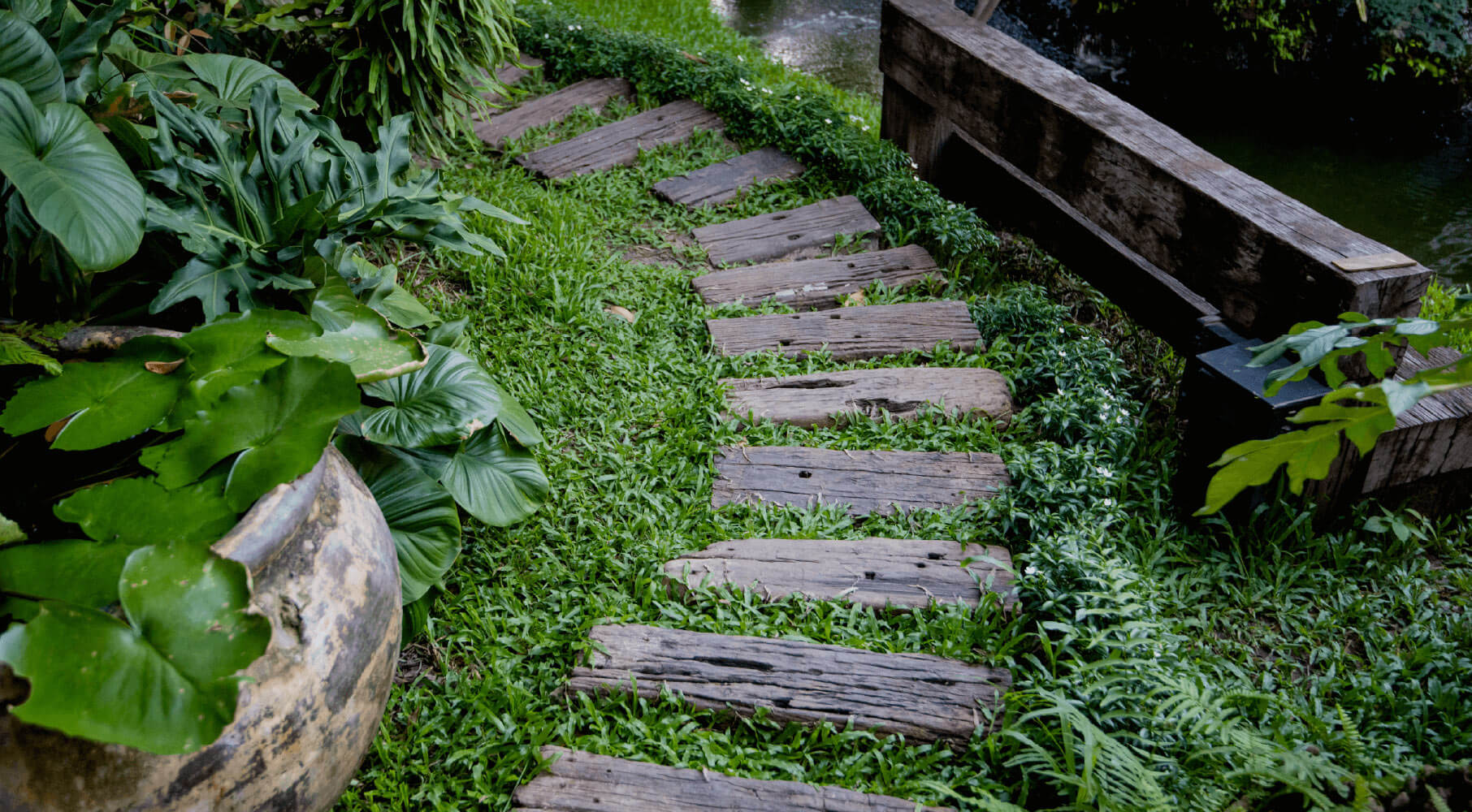 railroad tie steps