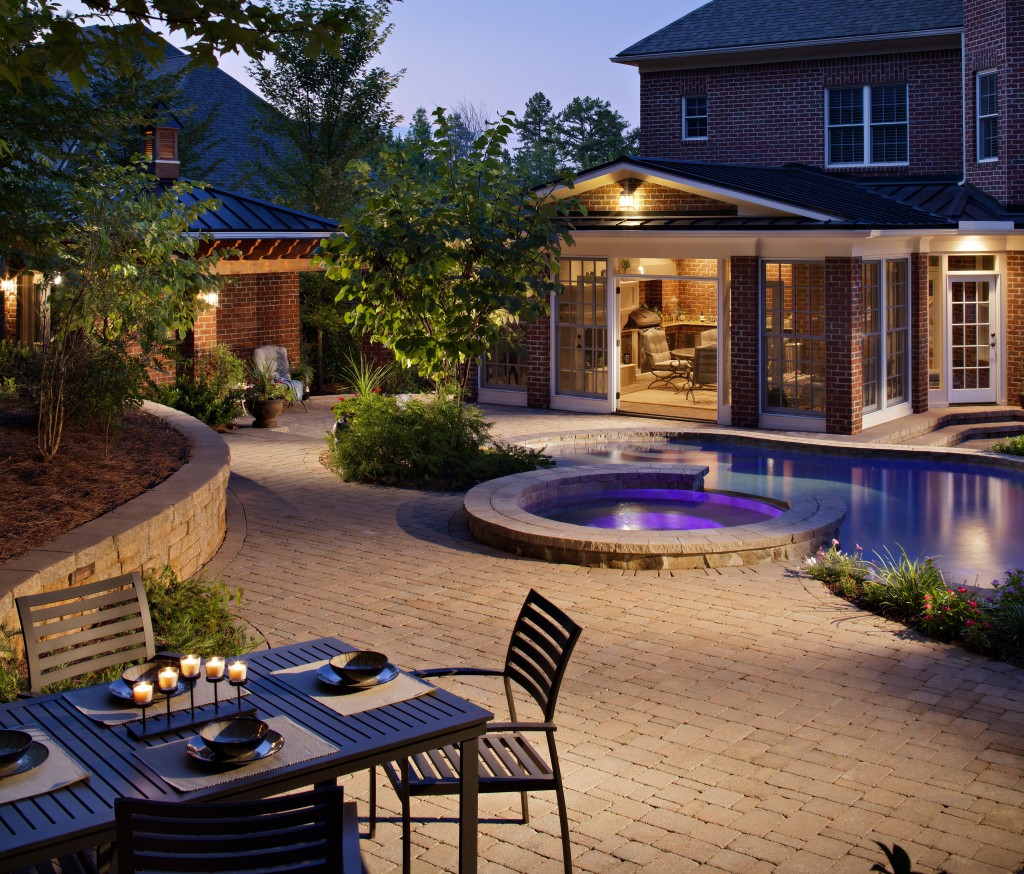 Paver pool deck