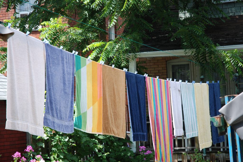 Towels on a Clothesline