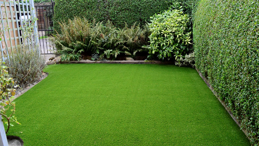 artificial grass in San Diego backyard