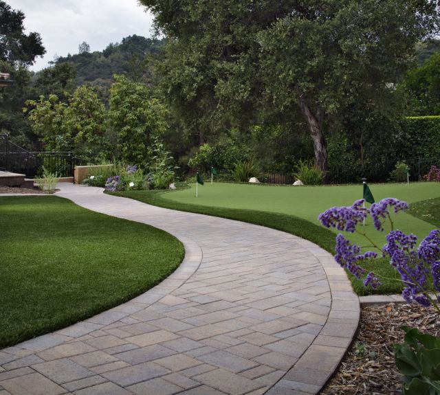 Long Paving Stone Walkway