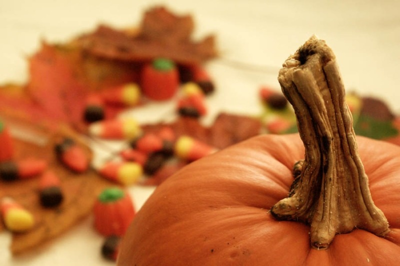 Pumpkin with Halloween Candy
