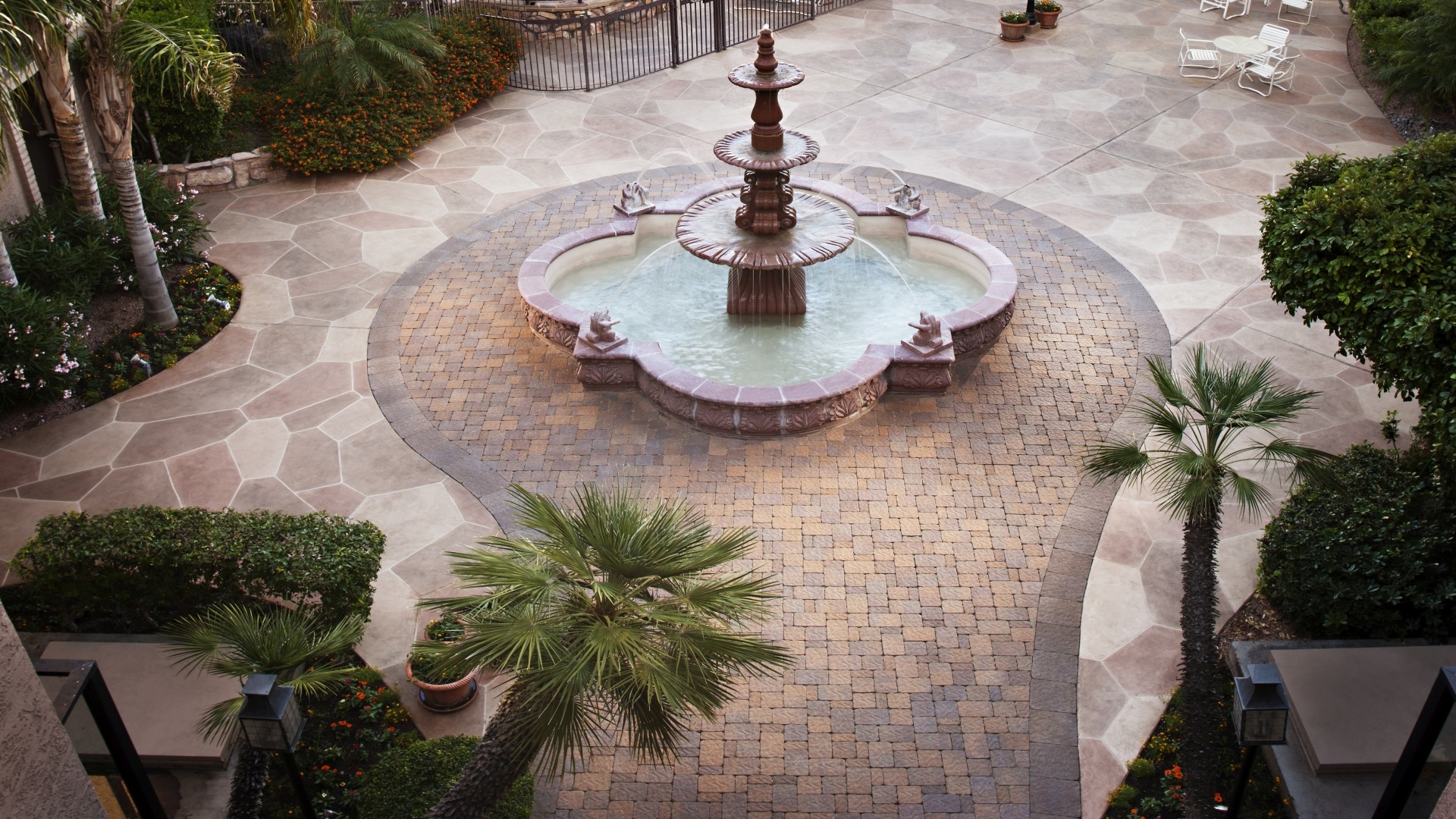 Fountain with Paving Stones