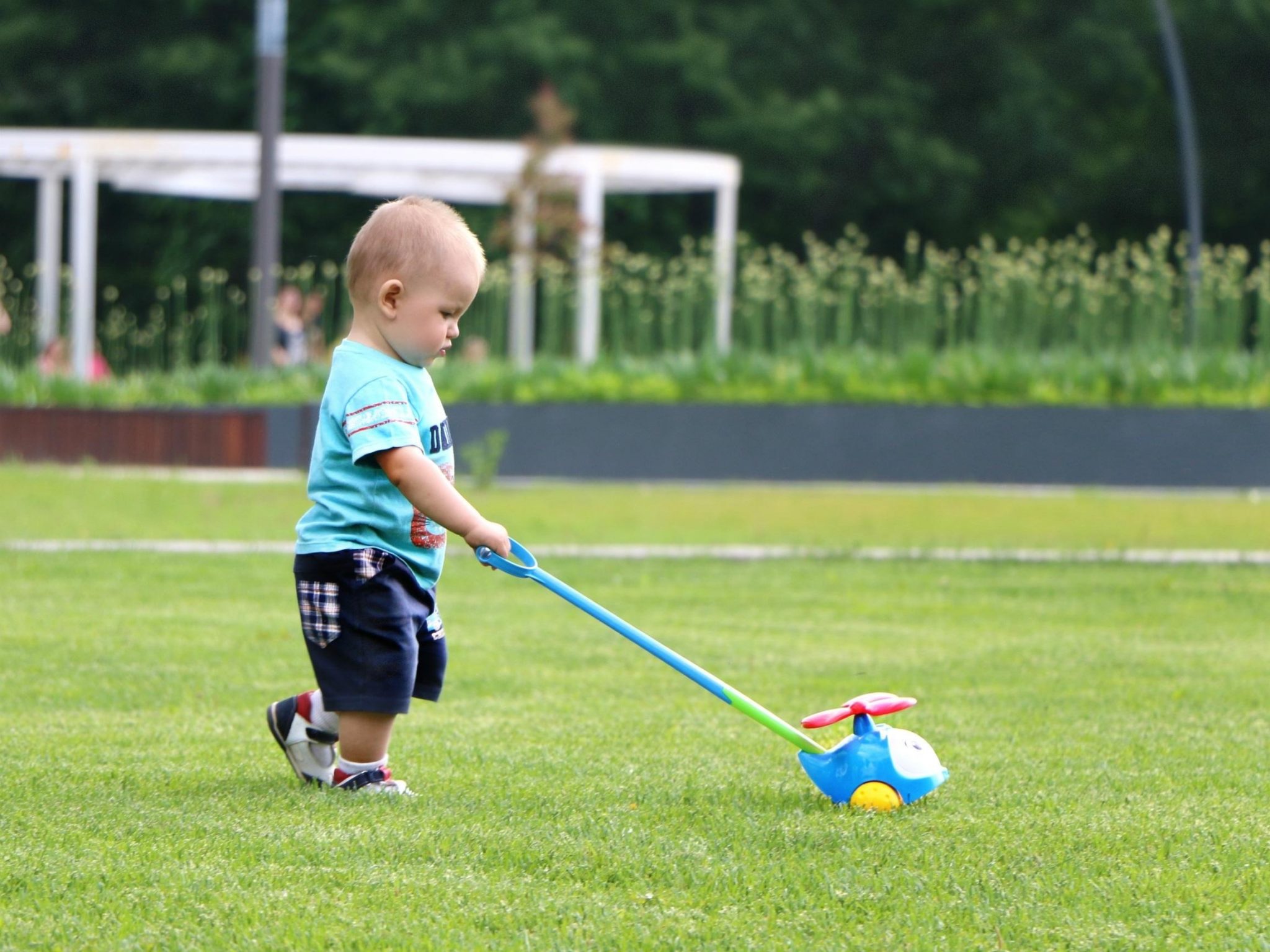 Child playing outdoors