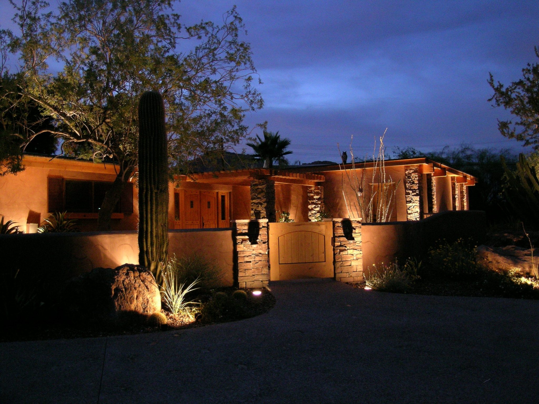 Landscape lighting in Houston