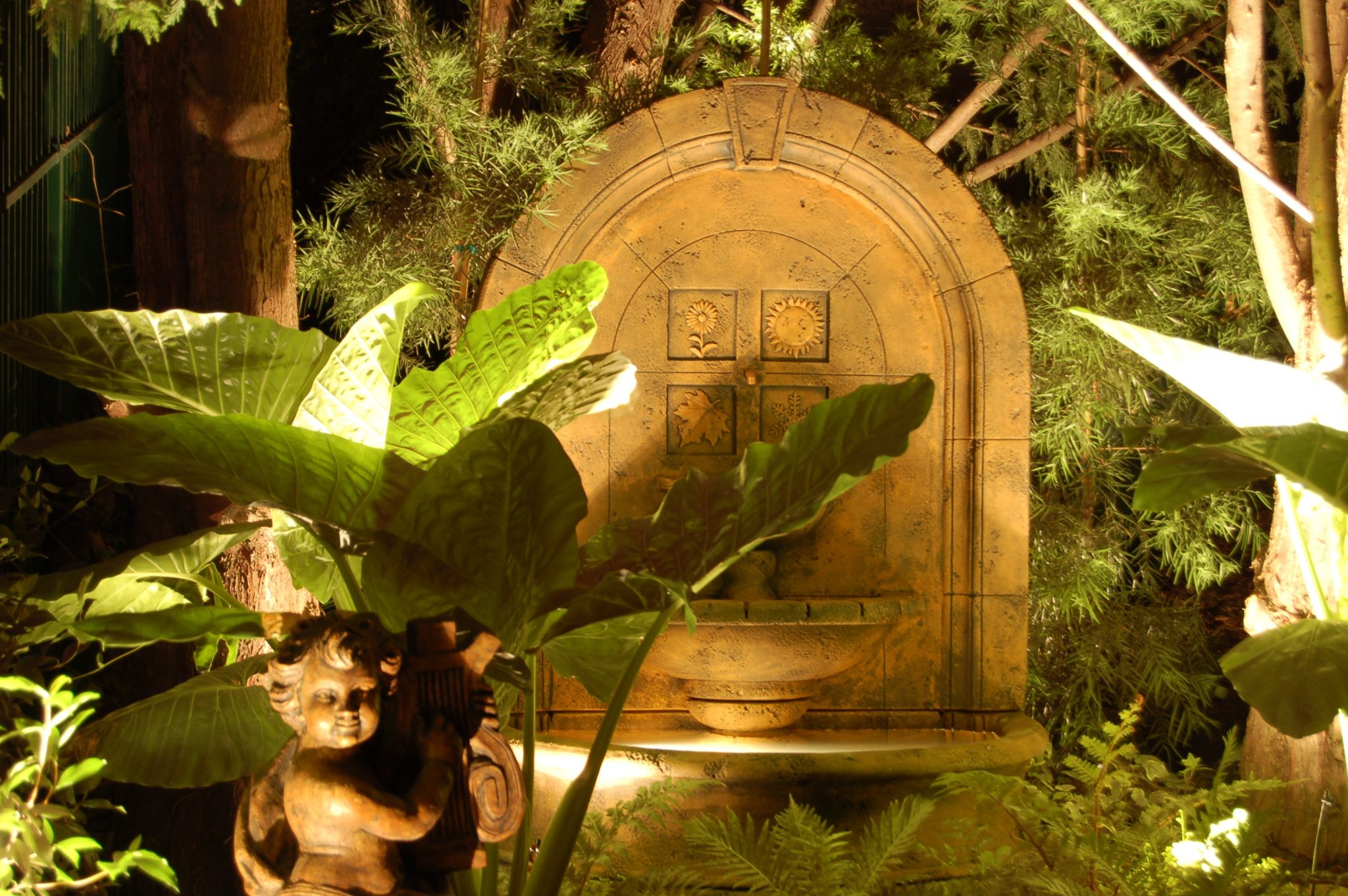 Landscape Lighting on Water Feature
