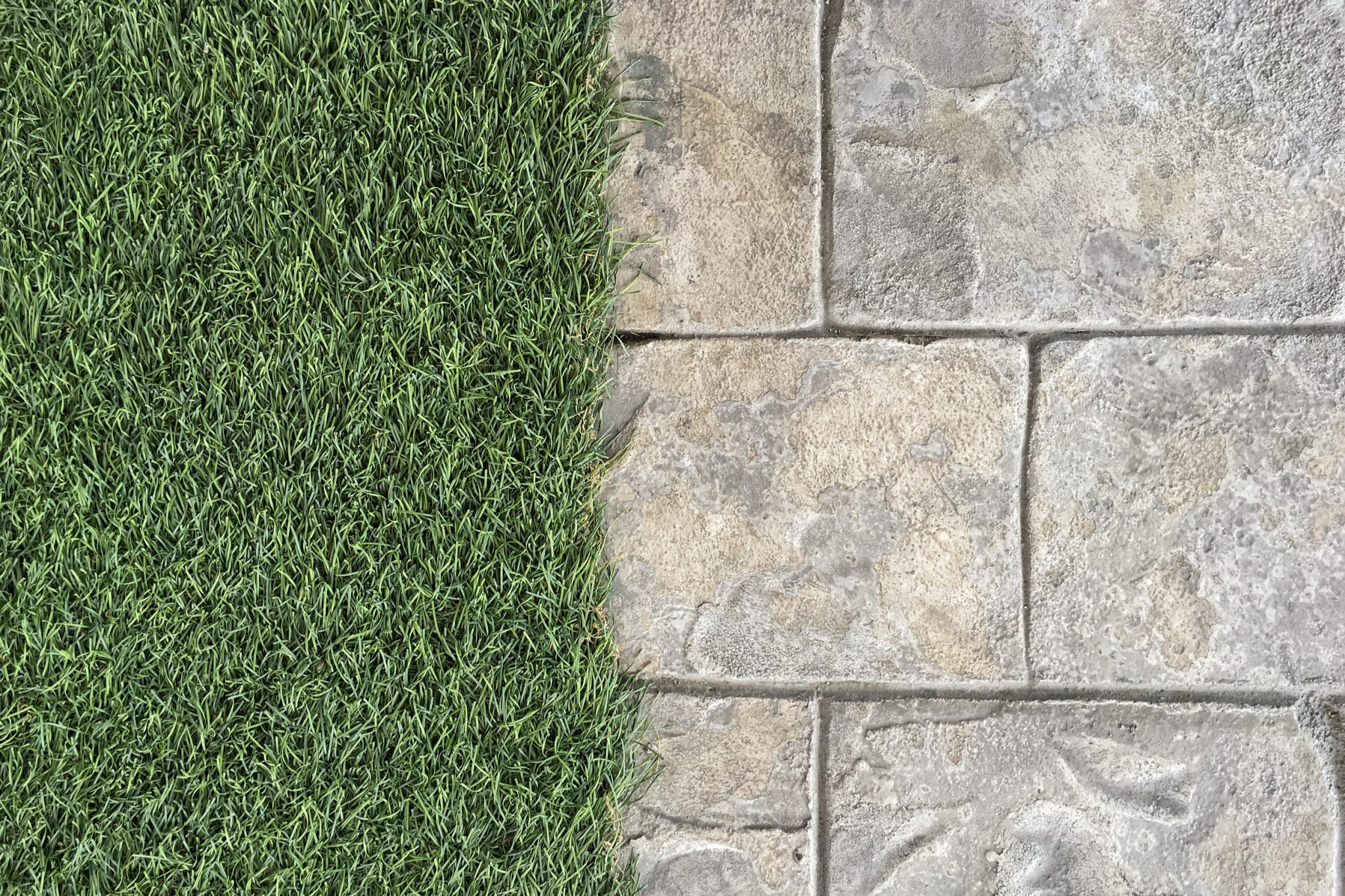 artificial grass matted