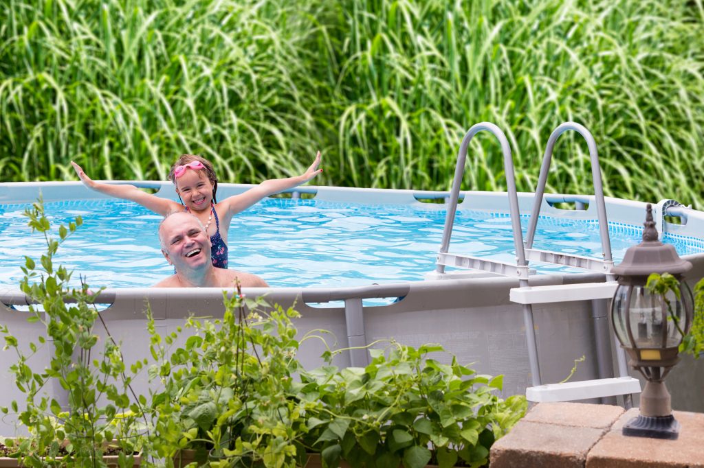 can you put above ground pool on grass