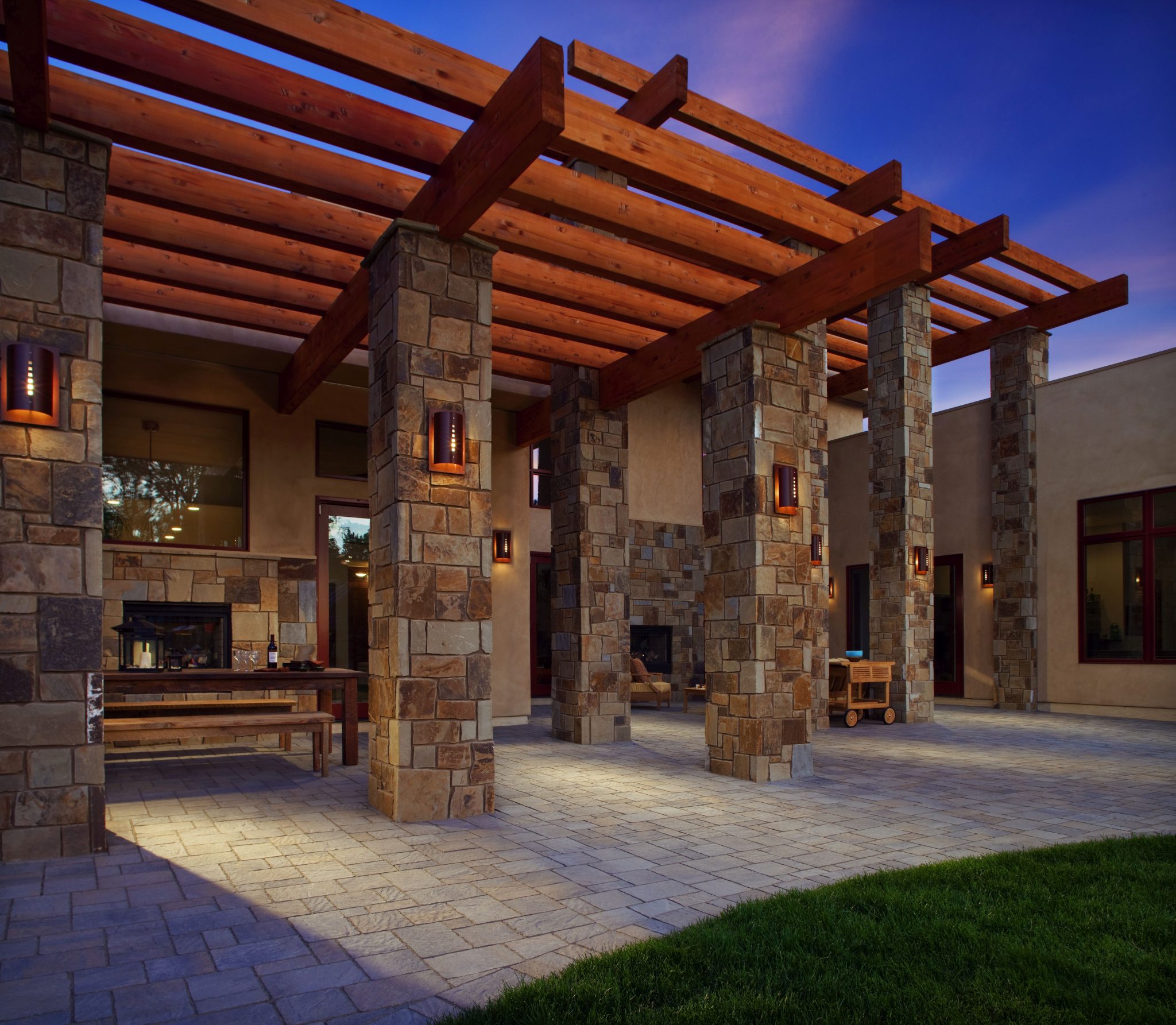 Pergola over Paving Stone Patio