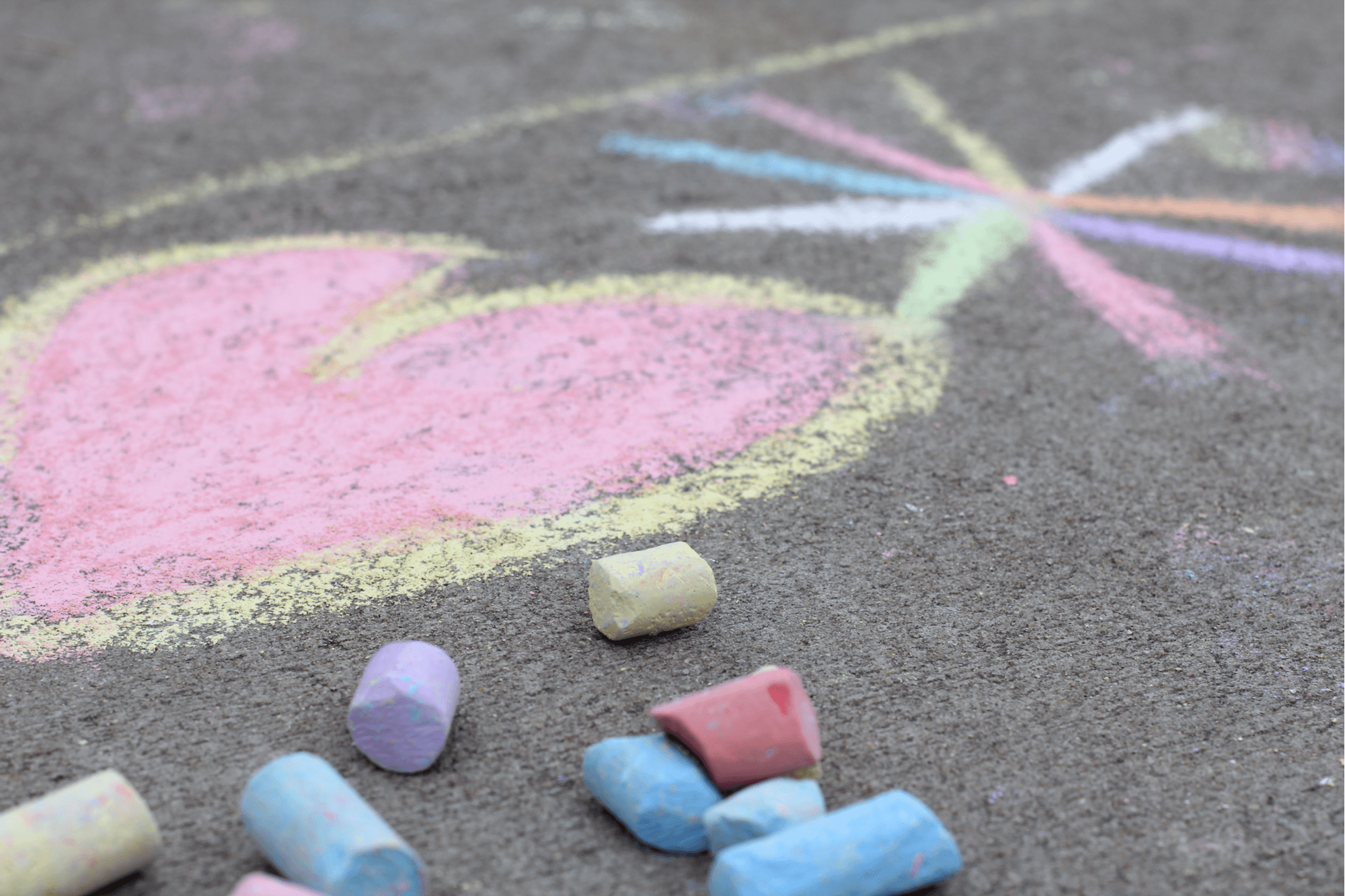 chalk crayon from pavers