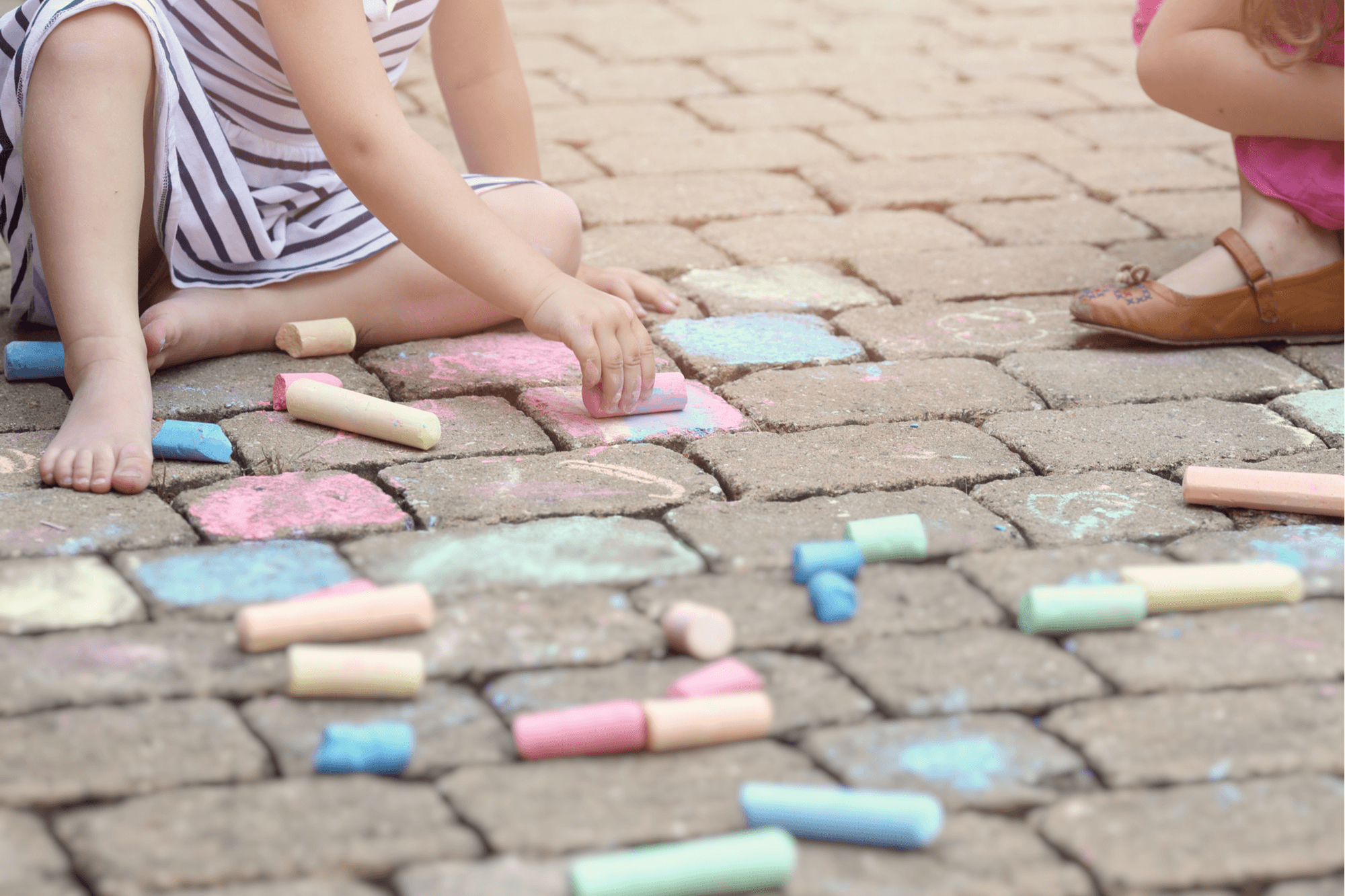 how to remove chalk crayon from pavers