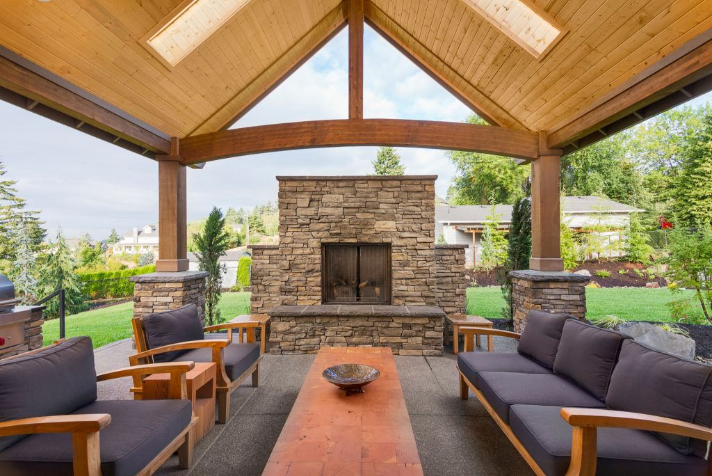 outdoor fireplace design