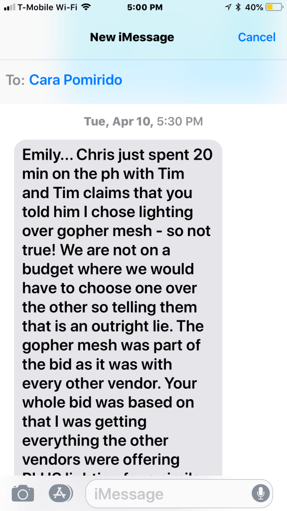 Cara Pomidoro Text Message-1