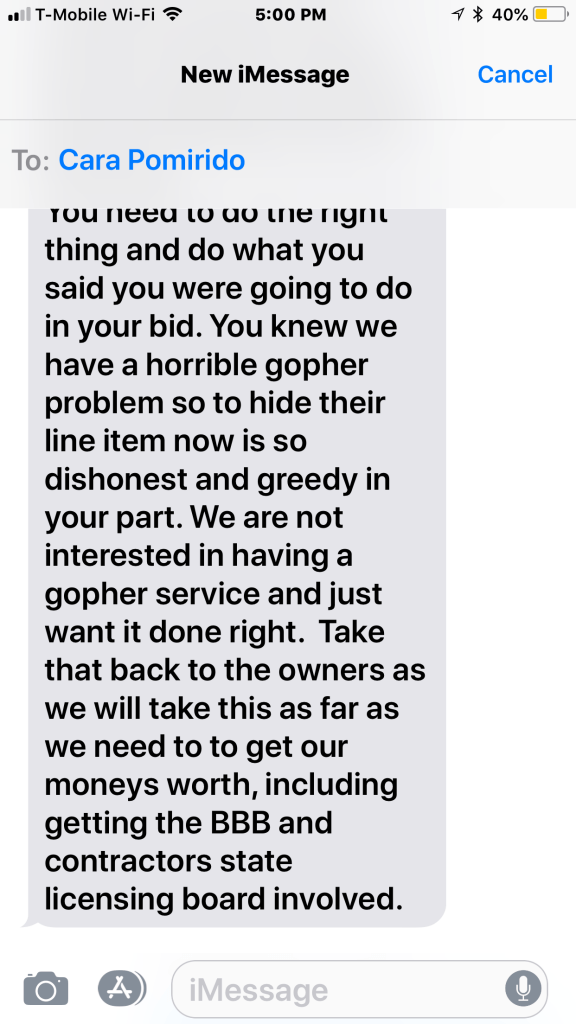 Cara Pomidoro Text Message-1