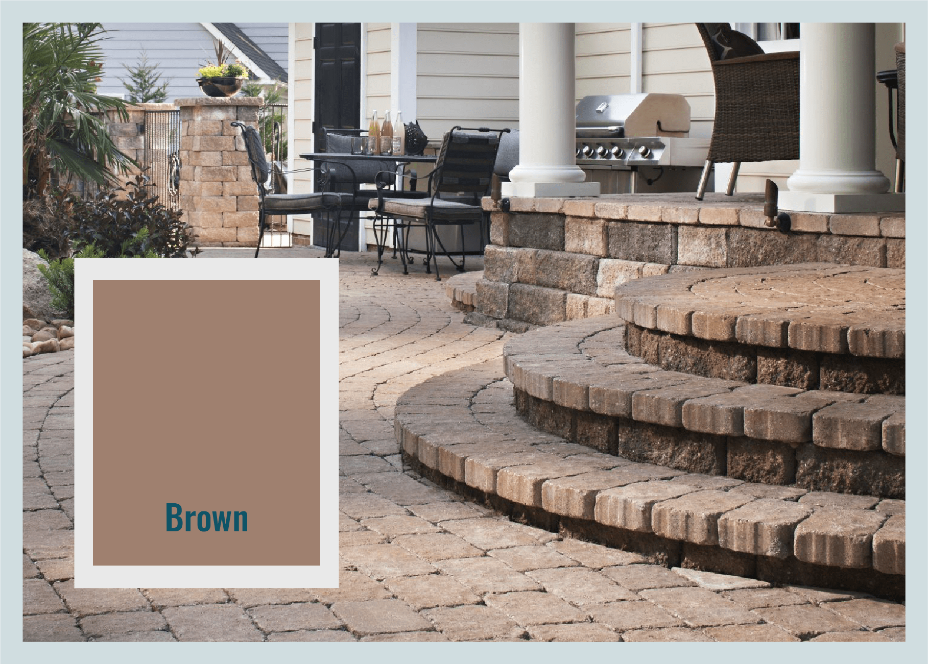 brown pavers