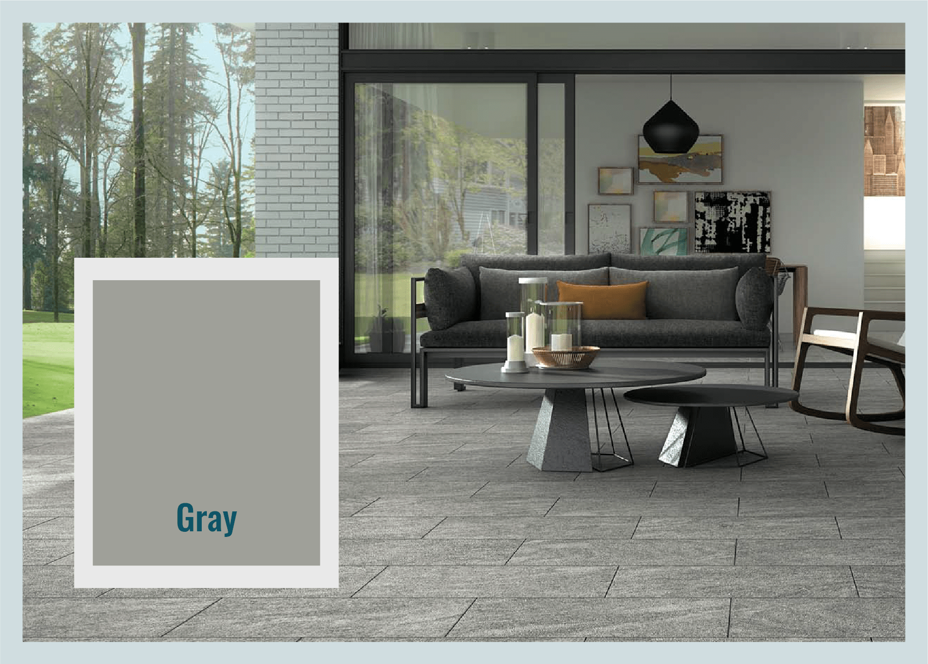 gray pavers