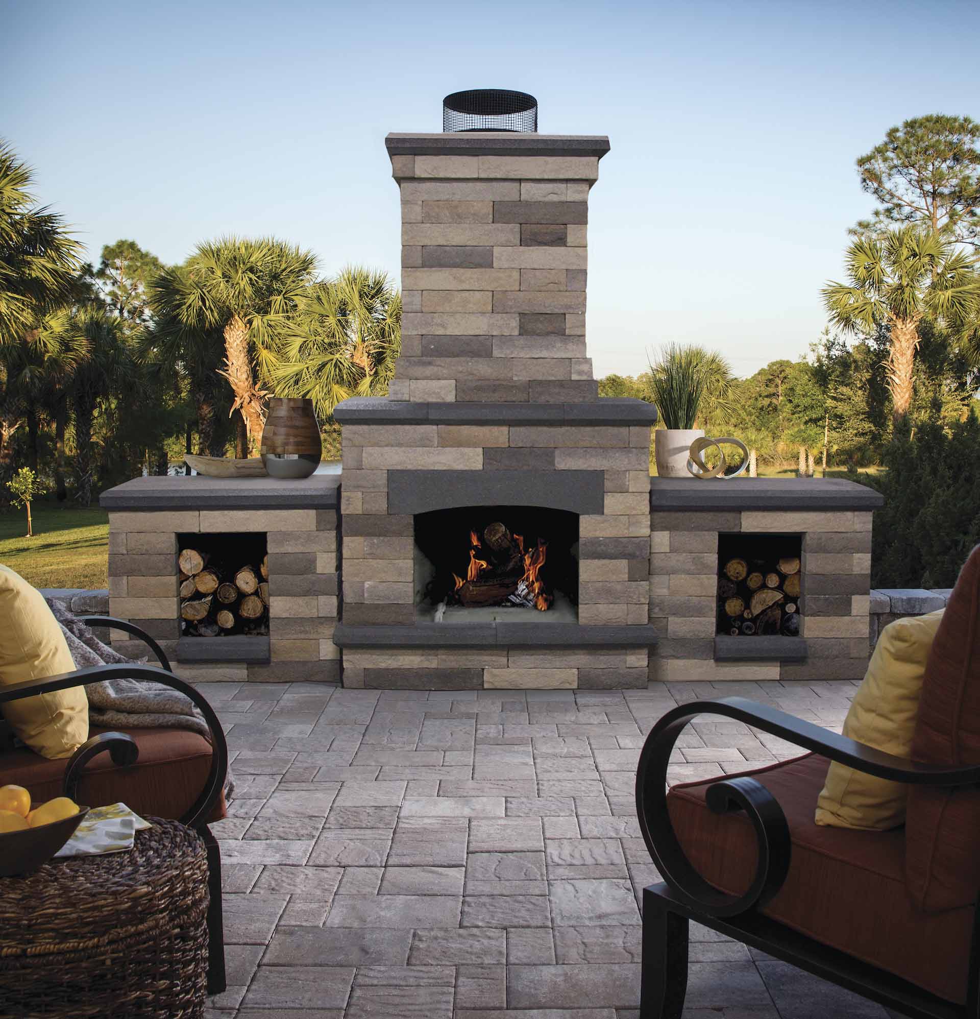 Custom Outdoor Fireplace Installation In San Diego Orange County