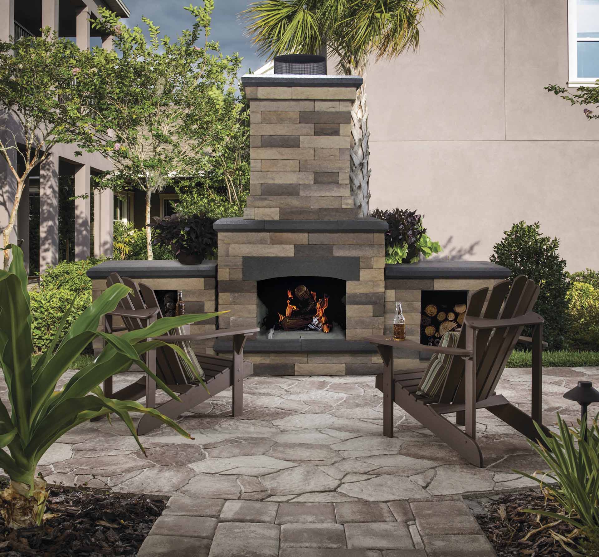 Custom Outdoor Fireplace Installation In San Diego Orange County