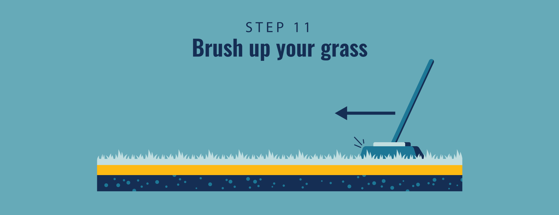 artificial turf step 11 brush up your grass