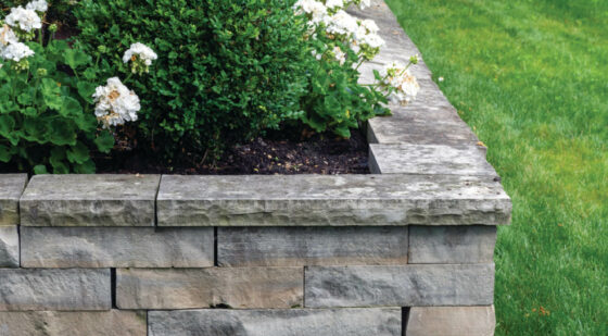 raised flower bed retaining wall 