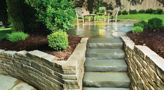 raised patio retaining wall 