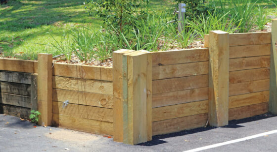 timber retaining wall 