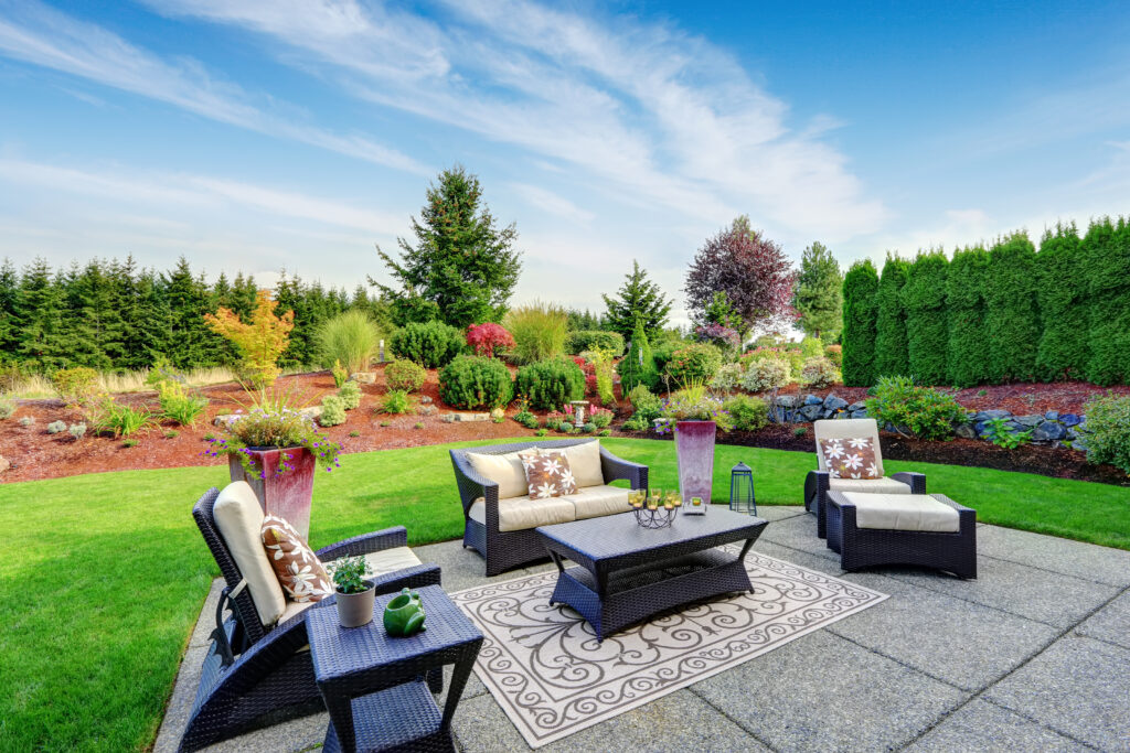 backyard seating area