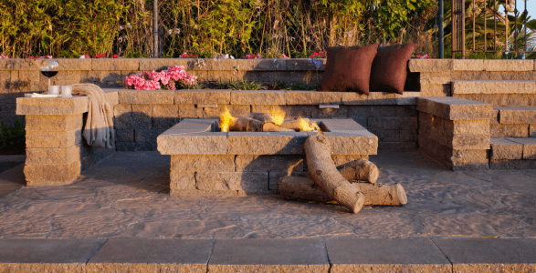 classic square fire pit