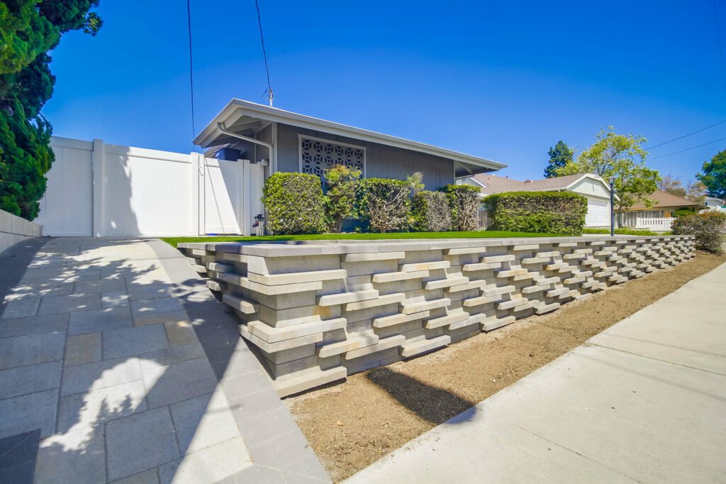 Front yard after IID landscaping project at property in 92119