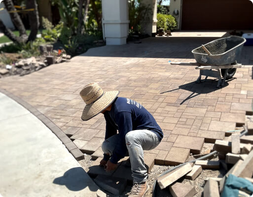 IID crew installing pavers