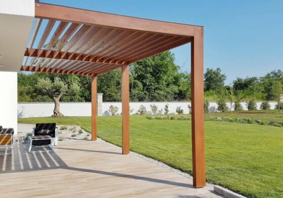 classic wooden pergola