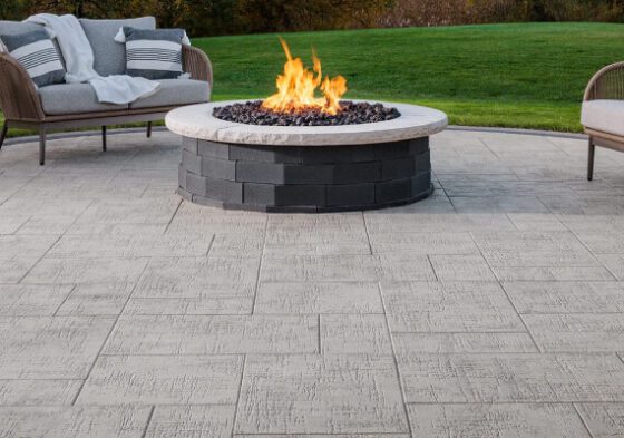 modern circular fire pit