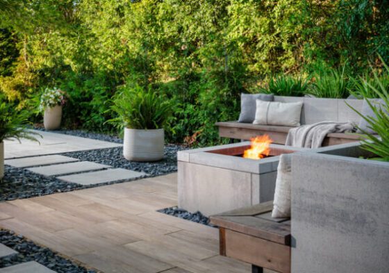 smooth rectangular fire pit