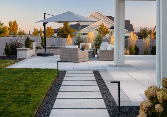 Paver Walkway and Paver Patio