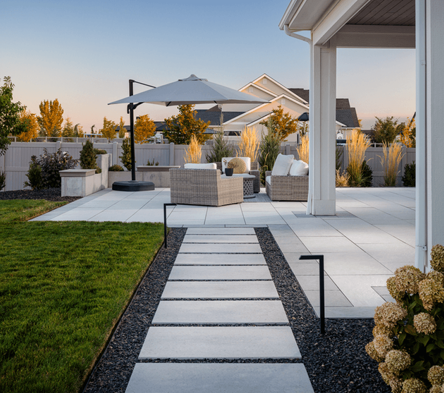 Paver Walkway and Paver Patio