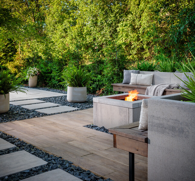 smooth rectangular fire pit