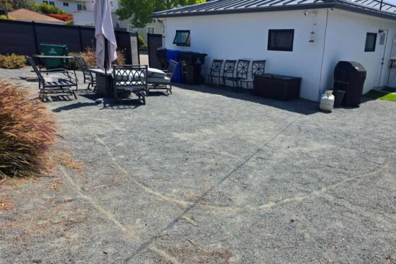 Before IID paver patio project in San Diego, CA 92109