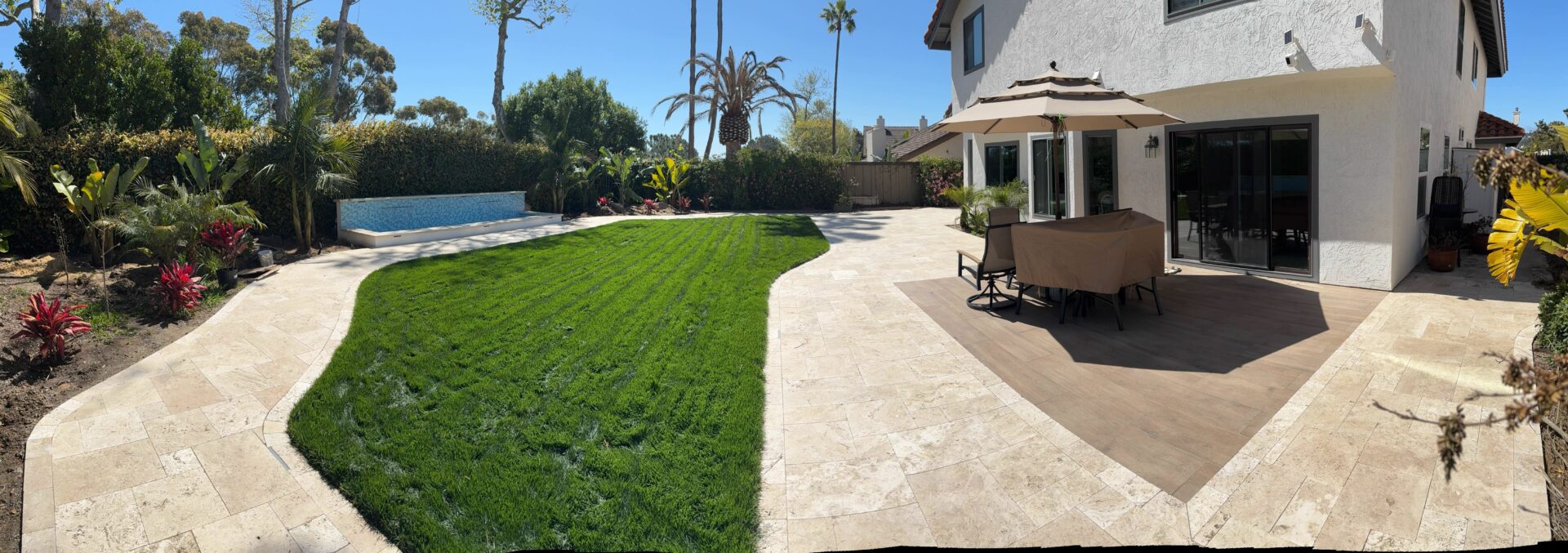 Travertine Patio and Fountain, Carmel Valley