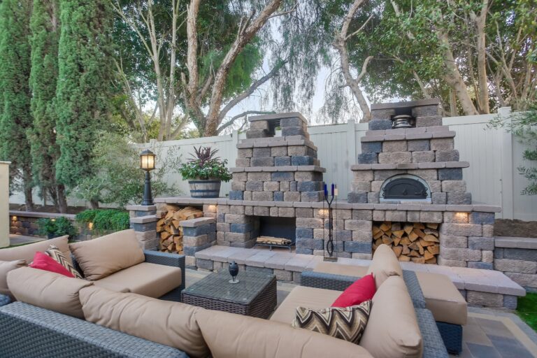 Lounge beside the stone hearth.