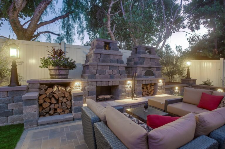 Twilight angle on the fireplace wall.